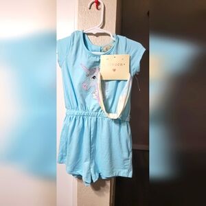 Btween Romper Blue With Unicorn Design. SIZE 3T